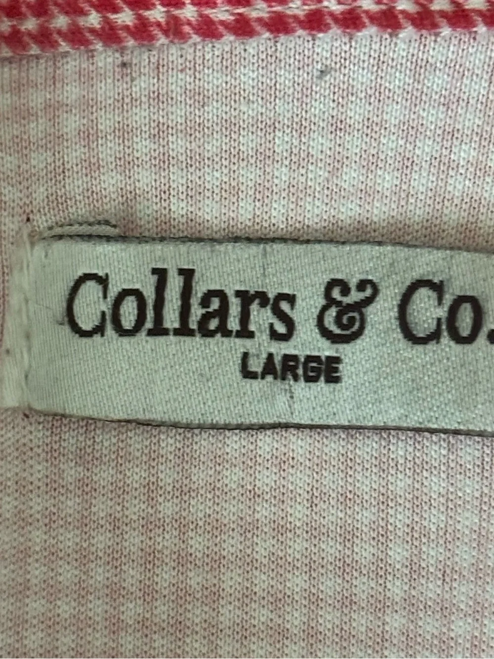 Collars & Co Micro-check Polo Shirt L